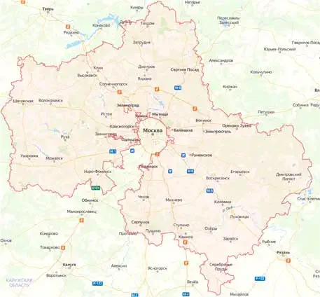 Вывоз металлолома на карте Мосвы и Московской области